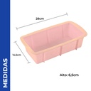 MOLDE DE BUDIN DE SILICONA 28x14,5x6,5cm