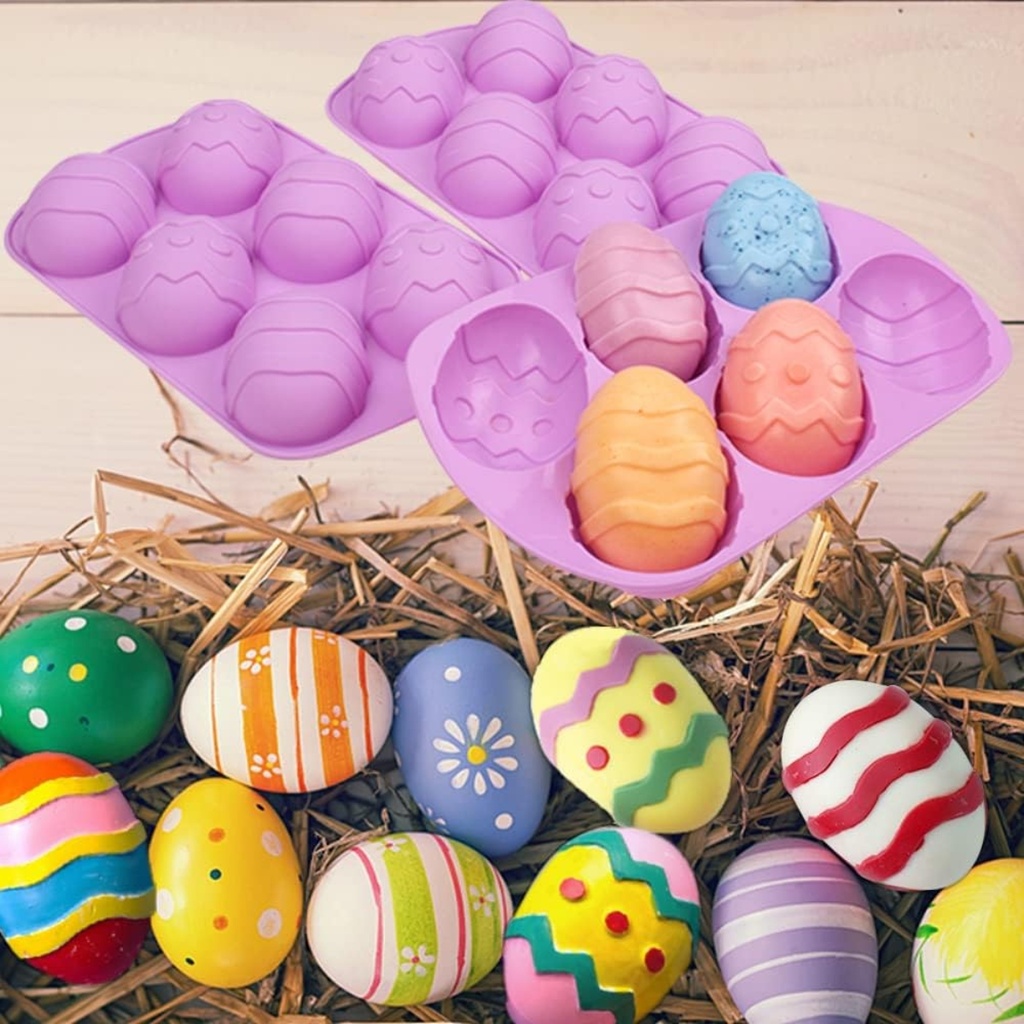 MOLDE 6 HUEVOS DE SILICONA 27x17,5x3,5cm