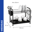 ESCURRIDOR DE PLATOS 2 NIVELES C/BANDEJA