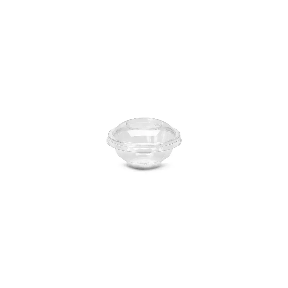 POTE POSTRE 250ML CON TAPA PET 10X6.8 cm 