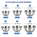 SET 6 PZAS. BOWL 16/20/24/26/28/34cm
