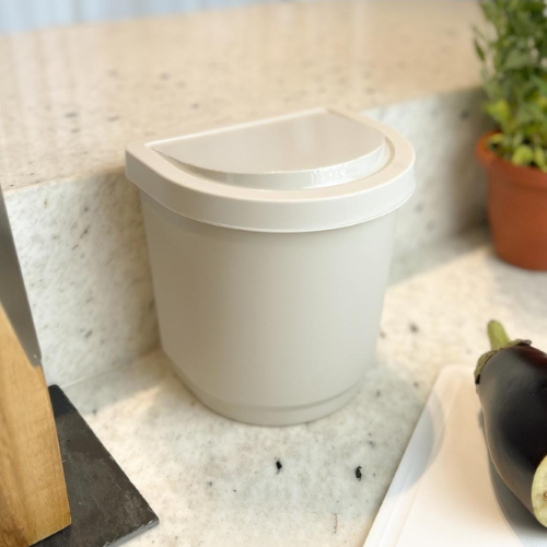 BASURERO PARA MESADA DE 2,5lts - BEIGE