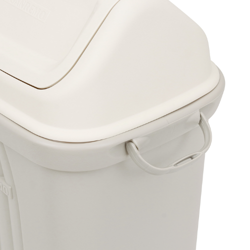 BASURERO 60lts TAPA VAIVEN BEIGE
