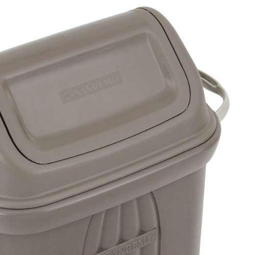 BASURERO CON TAPA VAIVEN DE 30lts - GRIS