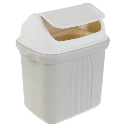 BASURERO CON TAPA VAIVEN DE 6,5lts - BEIGE