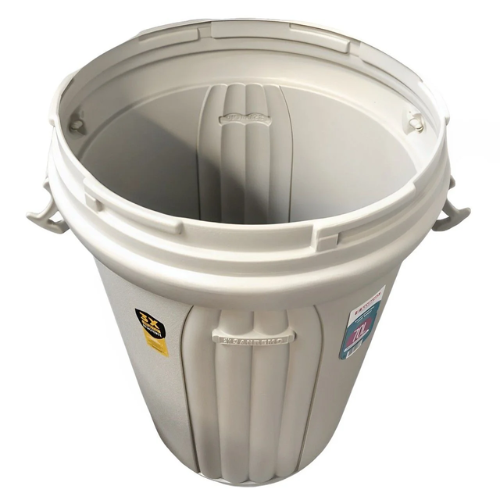 BASURERO CON TAPA DE 70lts - BEIGE