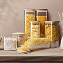 FRASCO DE VIDRIO CUADRADO TAPA BAMBU - 1800ml