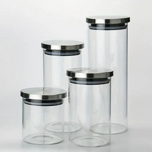 FRASCO DE VIDRIO TAPA METAL 9,5* x 20cm - 1200ml