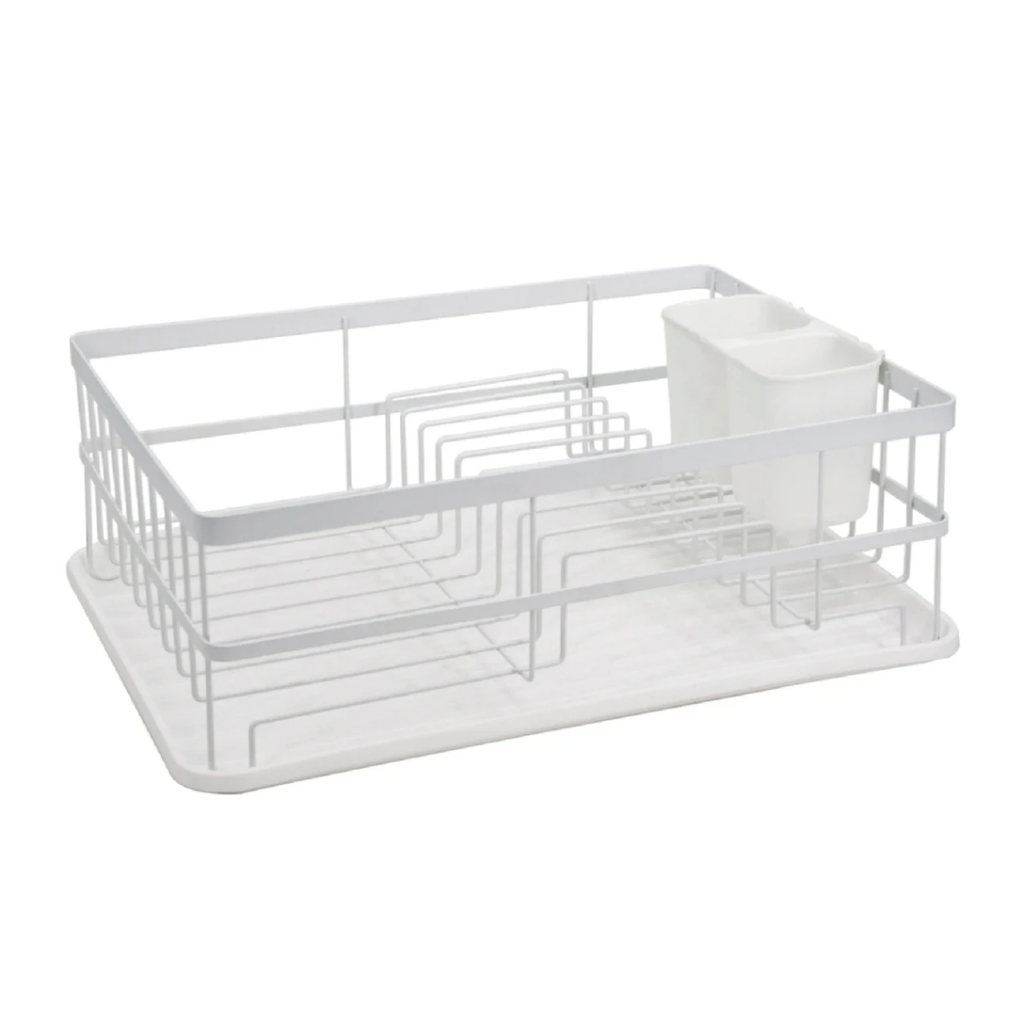 ESCURRIDOR DE PLATOS BLANCO C/BANDEJA