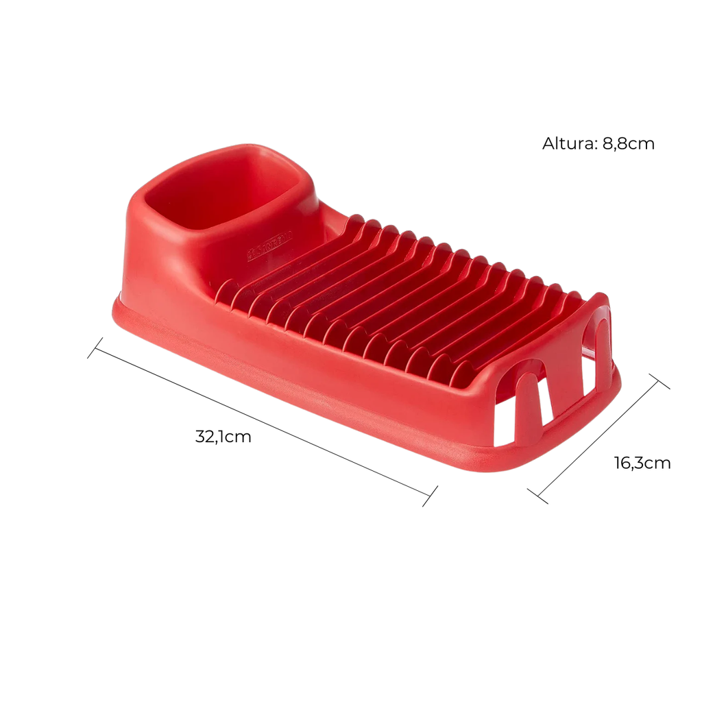 ESCURRE PLATOS PEQUEÑO ROJO CHEF