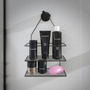 ESTANTE DOBLE PARA BAÑO 22,6 X 11 X 36,2 CM NEGRO