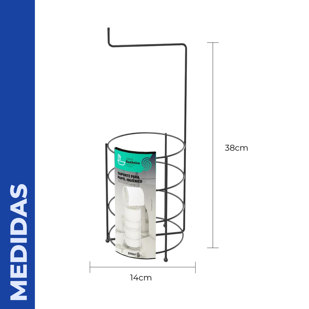 SOPORTE PARA PAPEL HIGIENICO - NEGRO