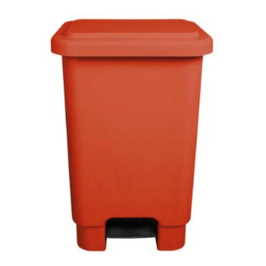 BASURERO C/PEDAL ROJO (92,5x42,5x58cm) 100L