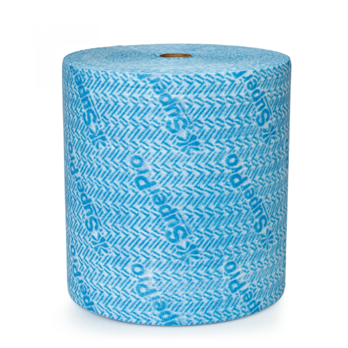 PAÑO TNT EN ROLLO DE 300m X 27m COLOR AZUL