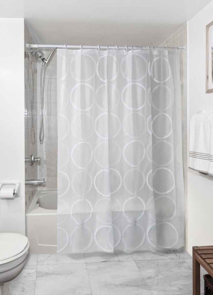 *CORTINA P/BAÑO BURBUJAS PVC 180X180X0,10MM