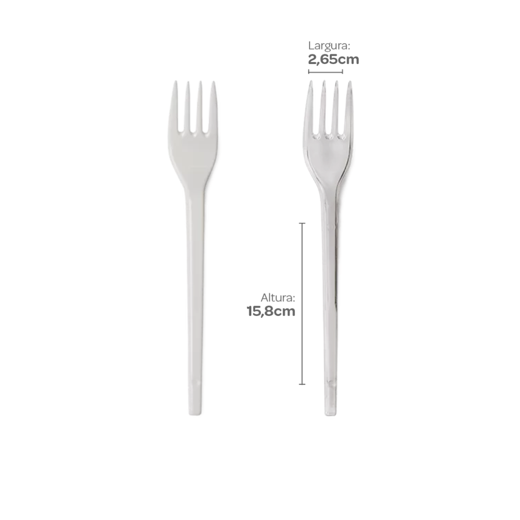 TENEDOR BLANCO 15,7 CM PS CAJA X 1000 UNID