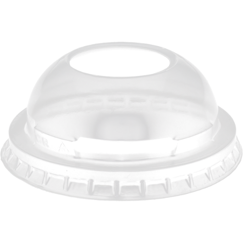 TAPA DOMO CON ORIFICIO - VASOS 300/330ml PP (50 UN)