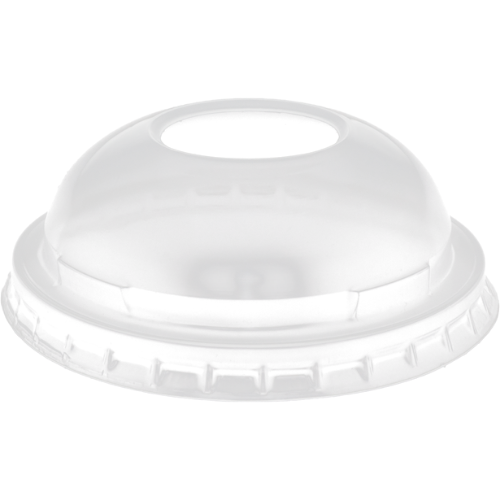 TAPA DOMO CON ORIFICIO - VASOS 440/550ml PP (50 UN)