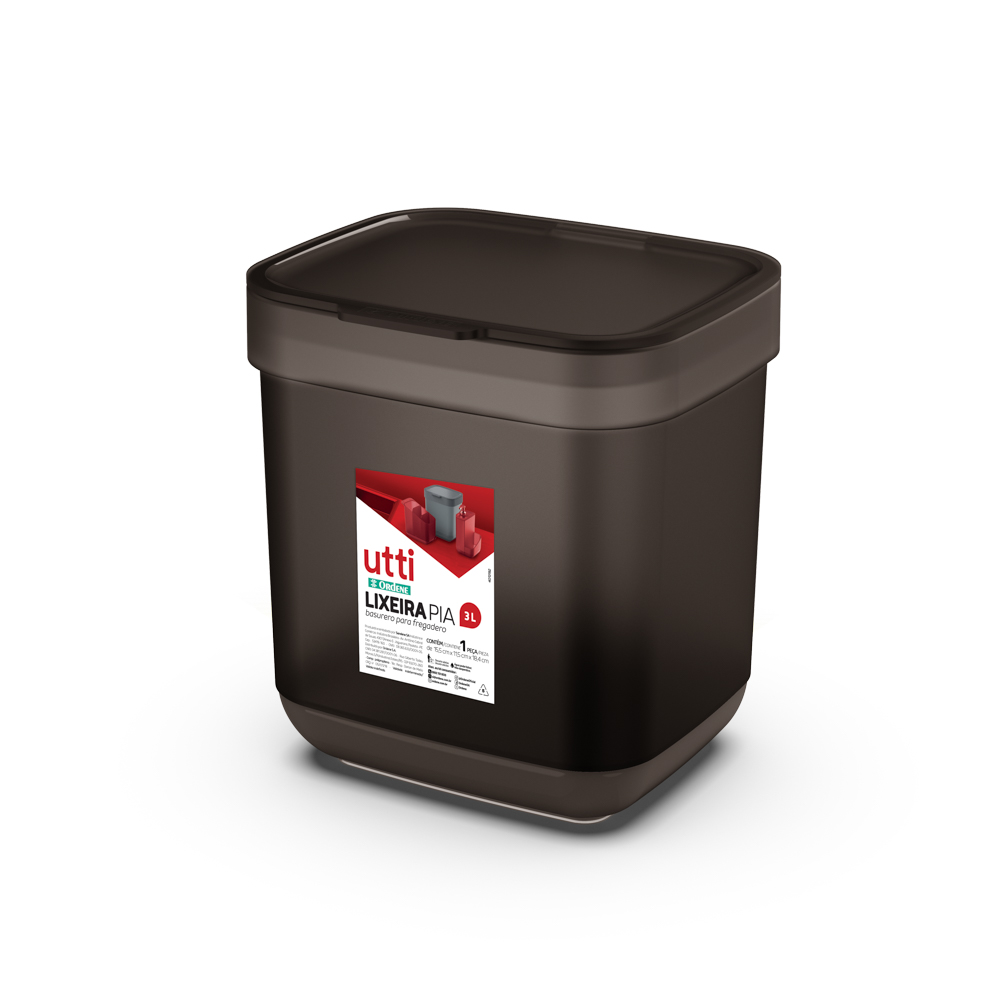 *PAPELERA P/MESADA GRIS 3lts