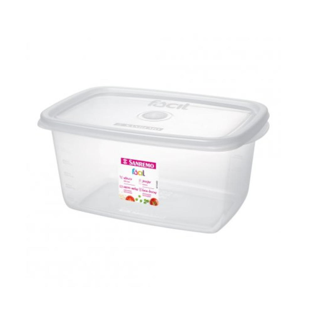 TAPER RECTANGULAR TRANSPARENTE 1400ml