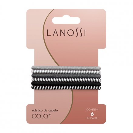 ELASTICO P/CABELLO SILVER (6un)