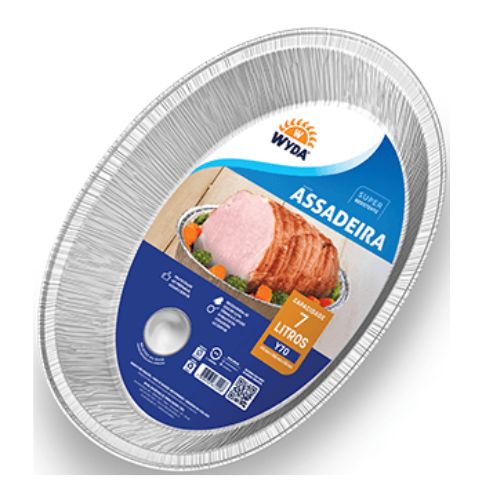 ASADERA DE ALUMINIO OVAL 7.000ml X UNID.