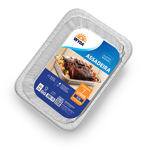 ASADERA DE ALUMINIO RECT. 7.000ml X UNID.