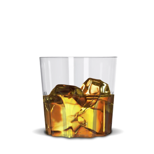 VASO DE WHISKY 300ml TRANSPARENTE PS  PAQ.X 10 UNID
