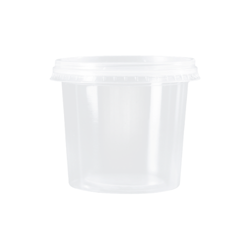 POTE DESCARTABLE CON TAPA 145ml TRANS. PP (25 UN)