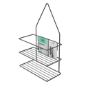 ESTANTE DOBLE PARA BAÑO NEGRO