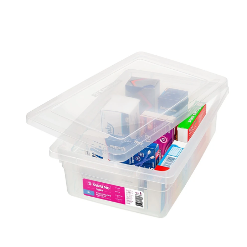 CAJA ORGANIZADORA TRANSPARENTE 5lts