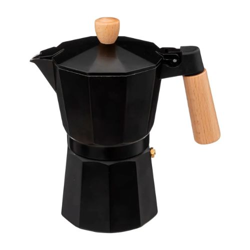 CAFETERA ITALIANA 300ml ALUMINIO NEGRA