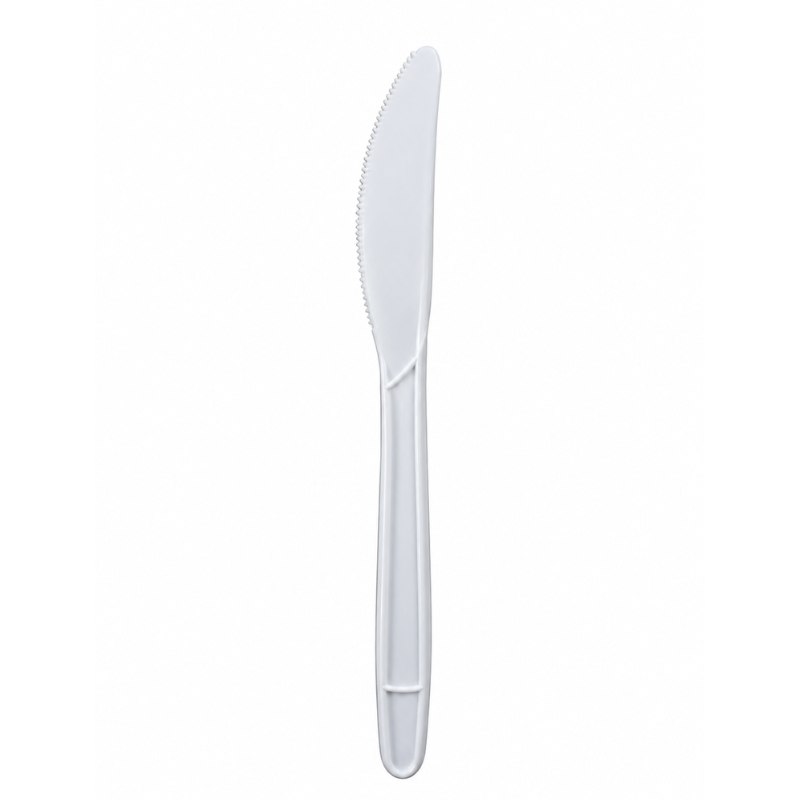 CUCHILLO BLANCO EN ENVASE INDIVIDUAL - 100 UNID.