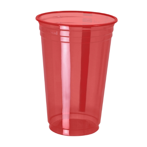 VASO DESCARTABLE DE 300ml ROJO NEÓN PP (25 UN)