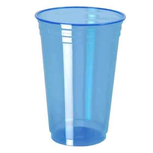 VASO DESCARTABLE DE 300ml AZUL NEÓN PP (25 UN)