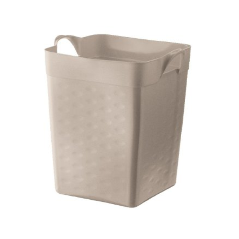CESTO FLEXIBLE CUAD 18lts BEIGE