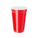 VASO DESCARTABLE DE 300ml PP ROJO (25 UN)