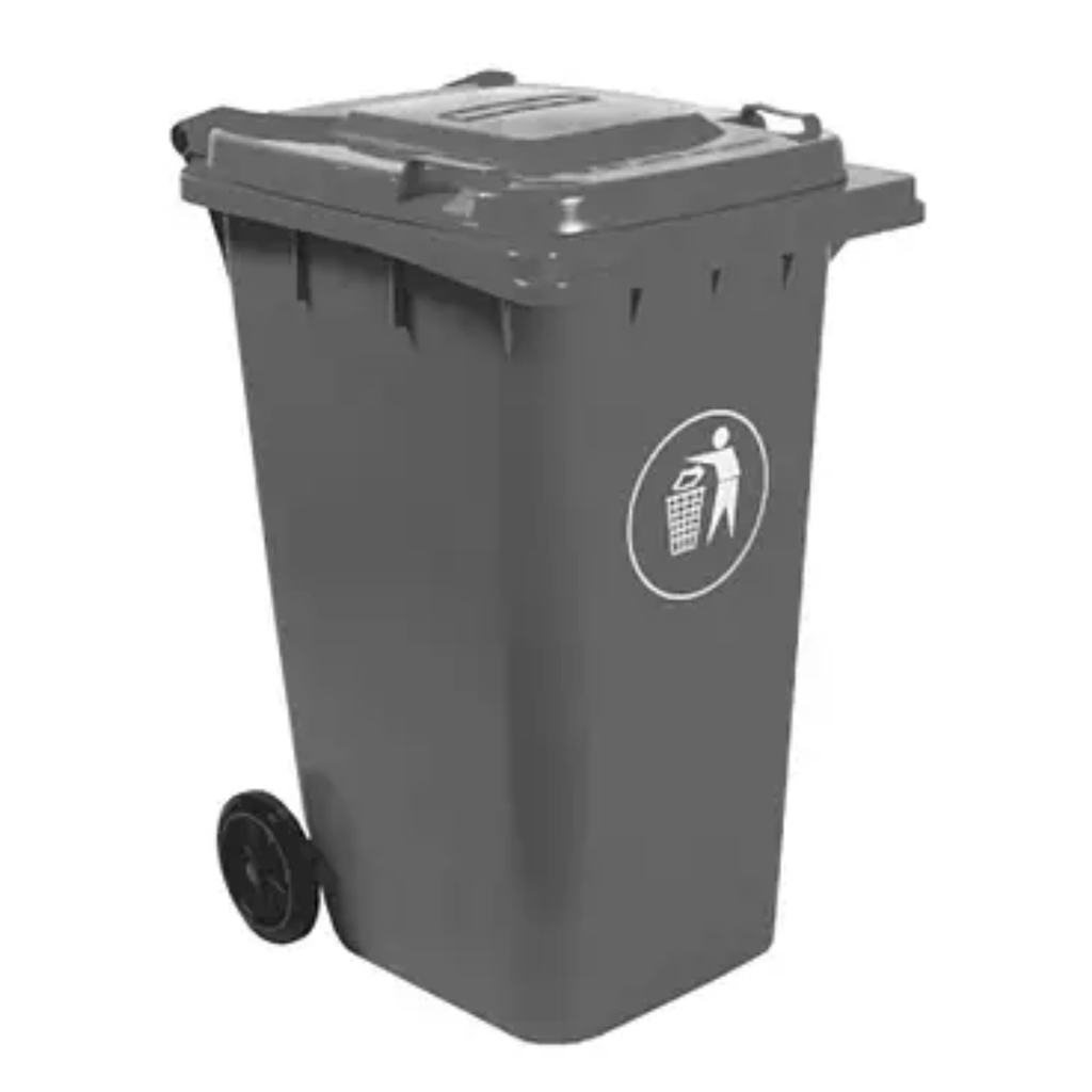 CONTENEDOR P/RES C/RUEDA 240L GRIS ARMADO