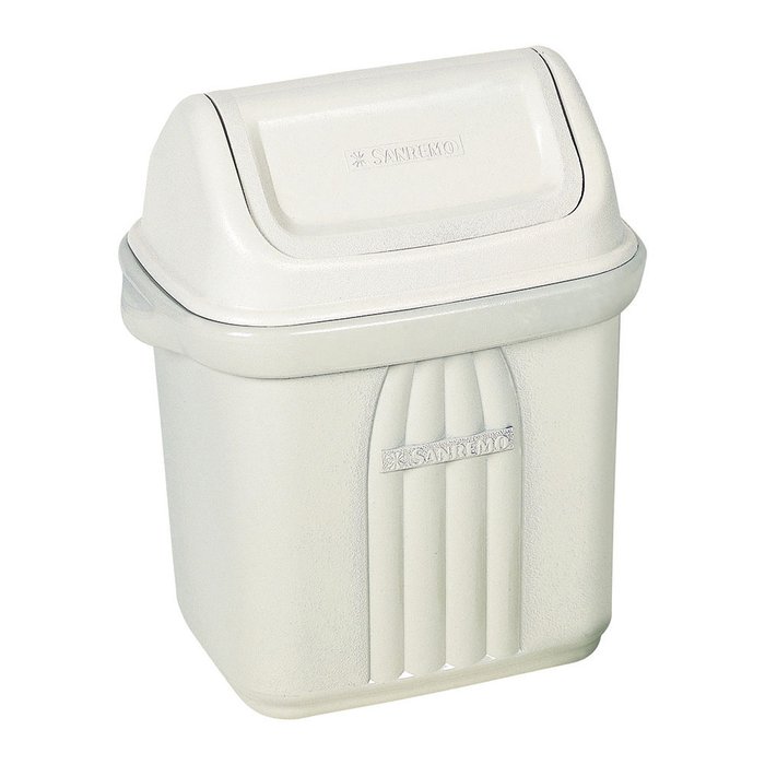 BASURERO CON TAPA VAIVEN DE 6,5lts - BEIGE