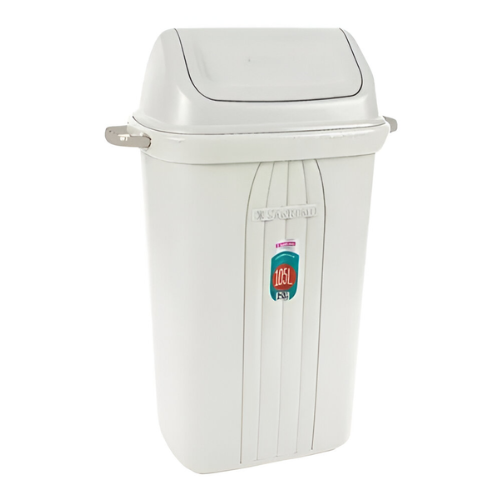 BASURERO CON TAPA VAIVEN DE 105lts - BEIGE