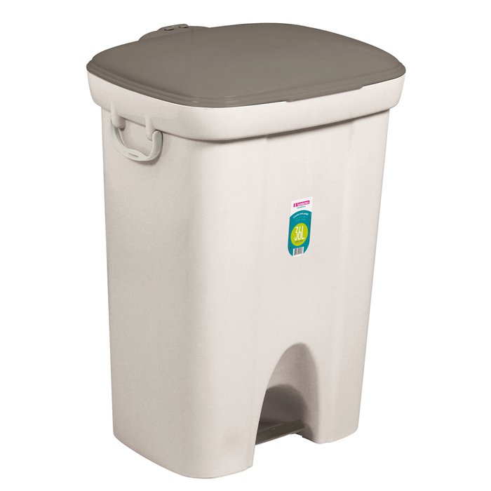 BASURERO CON PEDAL DE 36lts - BEIGE
