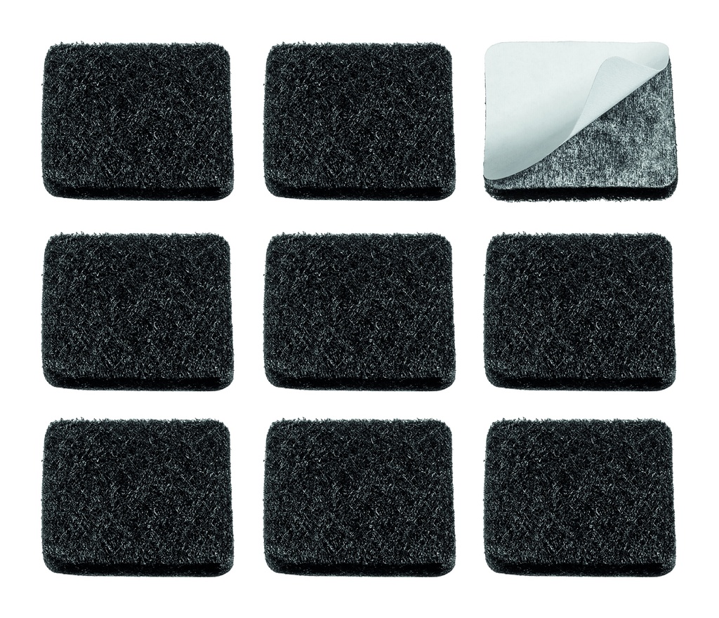 *FIELTRO ADHESIVO CUADRADO 25x25mm x9