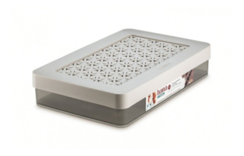 *CAJA CON DIVISIONES Y TAPA Med. BEIGE HANA