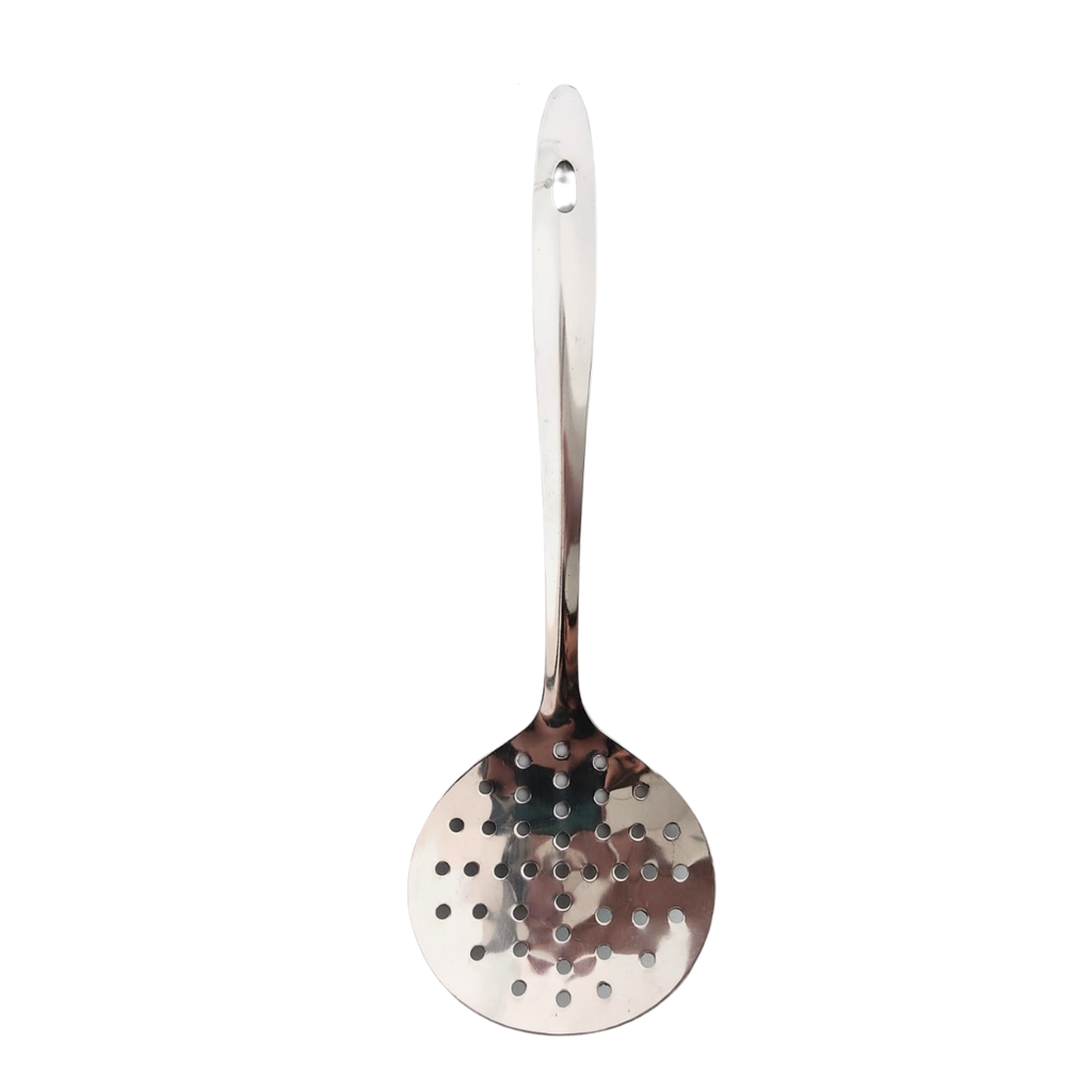 ESPATULA COLADOR ACERO INOX.