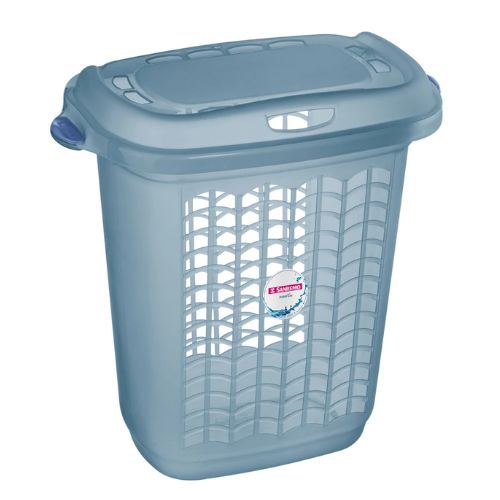 *CANASTO DE ROPA ALTO C/TAPA COLOR 46,4lt