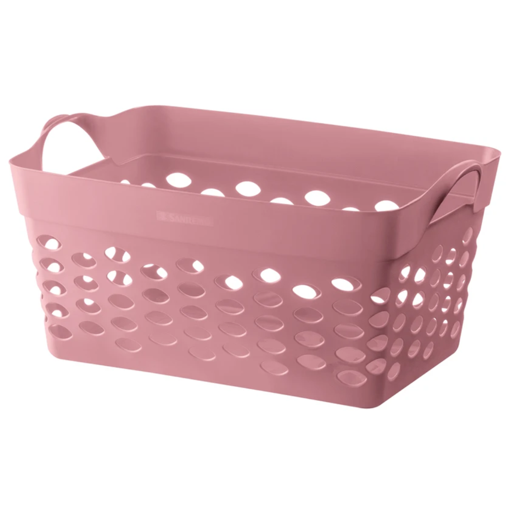 *CESTO FLEXIBLE RECT 22lts ROSA