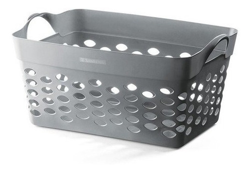 *CESTO FLEXIBLE RECT 22lts GRIS