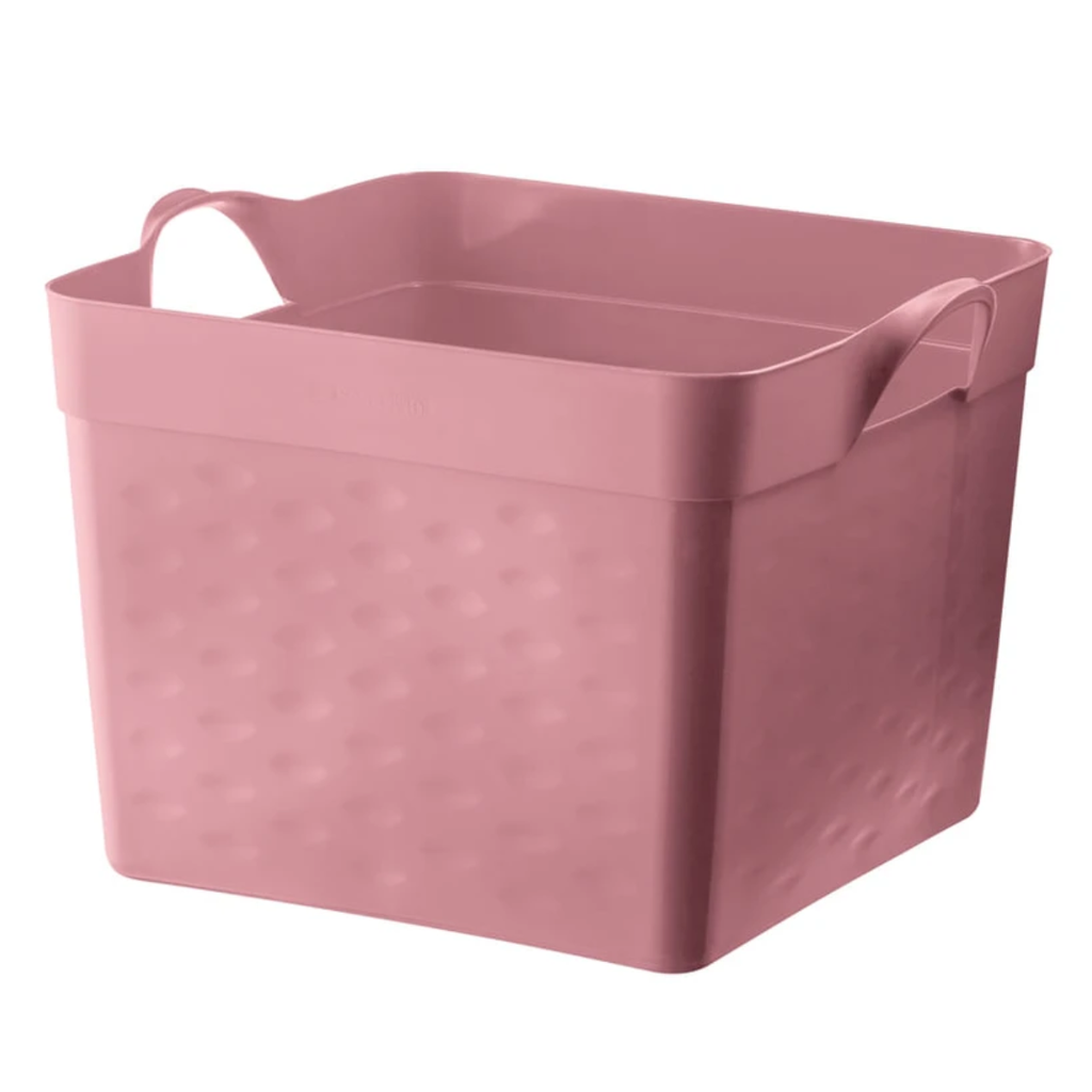 *CESTO FLEXIBLE CUAD 22lts ROSA