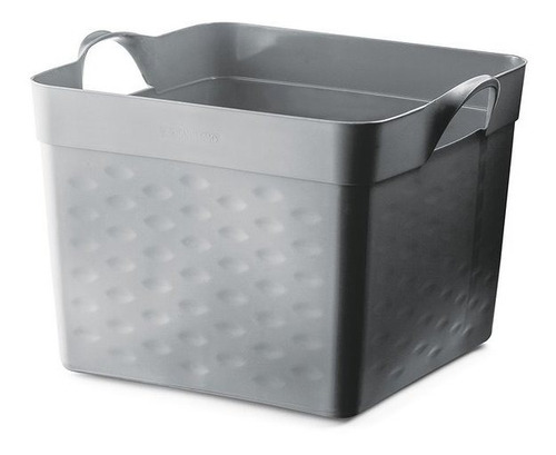 *CESTO FLEXIBLE CUAD 22lts GRIS