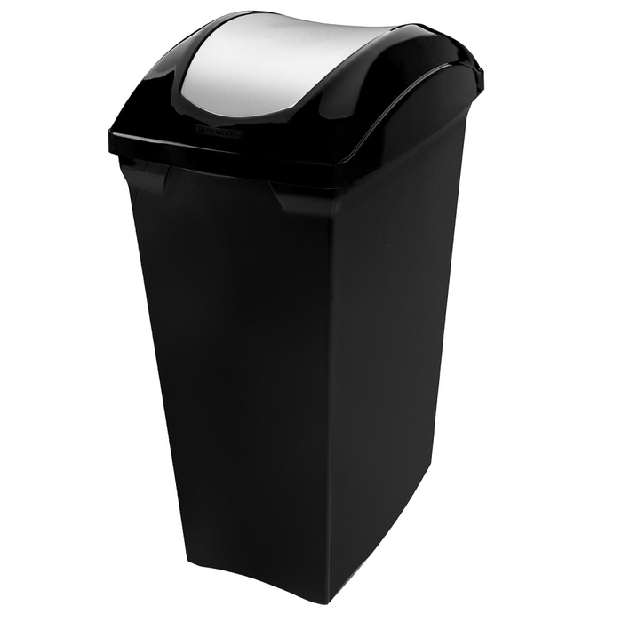 BASURERO CON TAPA VAIVÉN DE 15lts NEGRO
